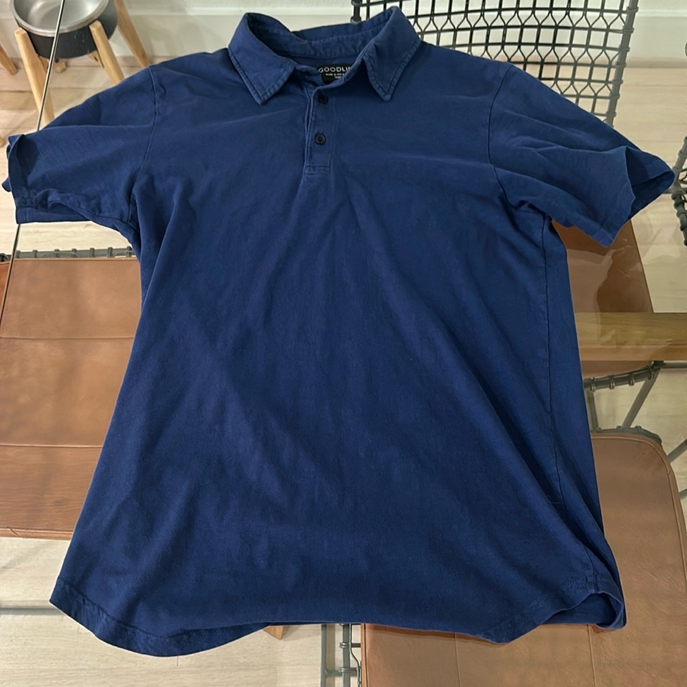 Goodlife scallop polo . Navy